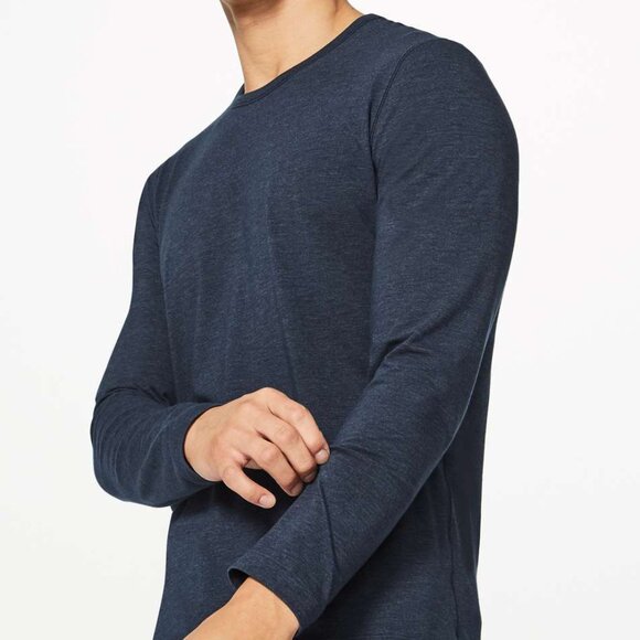 BNWOT 5 Year Basic Long Sleeve In Heathered Nautical Navy - Picture 3 of 7